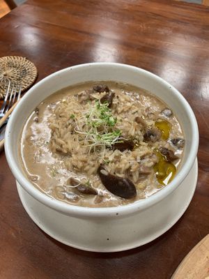 Mushroom risotto  at Bella by Sage in Ubud