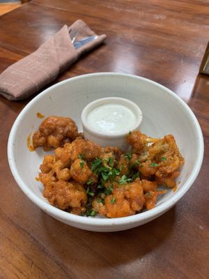 Buffalo cauliflower  at Bella by Sage in Ubud
