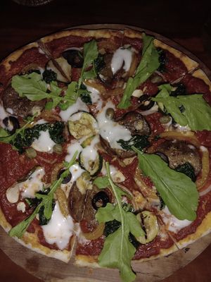 Farmer's pizza at Bella by Sage in Ubud