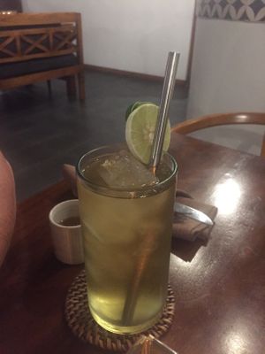 Green ice tea  at Bella by Sage in Ubud
