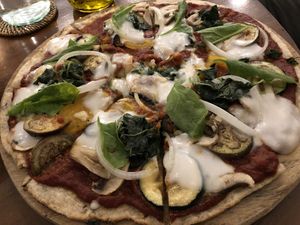 Gluten free pizza at Bella by Sage in Ubud