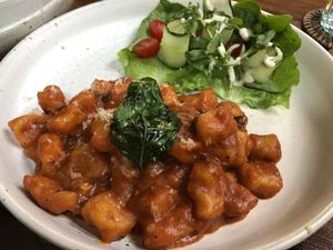 Taro gnocchi at Bella by Sage in Ubud