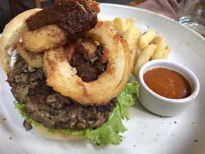 BBQ burger at Bella by Sage in Ubud