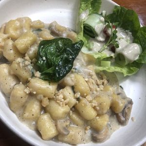 Taro gnocchi coconuts cream sauce at Bella by Sage in Ubud