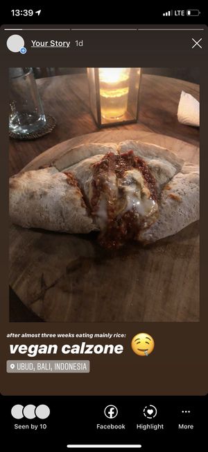 Calzone  at Bella by Sage in Ubud