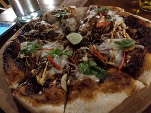 bbq pizza at Bella by Sage in Ubud