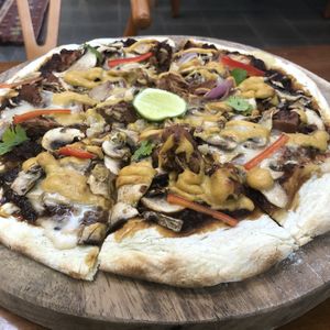 BBQ Jackfruit pizza at Bella by Sage in Ubud