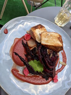Tofu steak at Bloomy in Toulouse