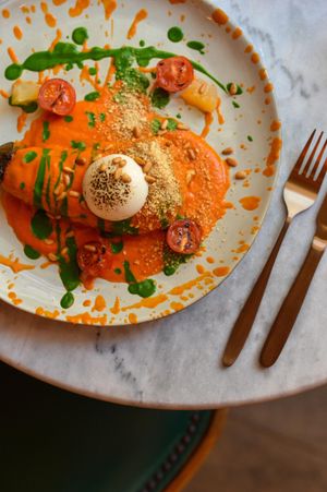 Parmigiana d'aubergine at Bloomy in Toulouse