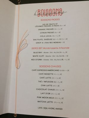 We had the pressed fruit and vegetable juice—that day it was orage/carrot/ginger—very refreshing.   at Bloomy in Toulouse