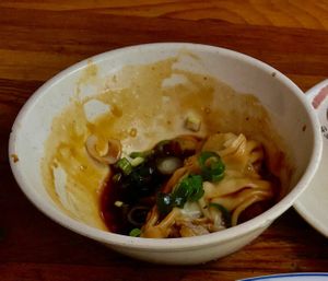 Crowd pleaser Wan Tan in marinade with/out  chilli  at Lon Men's Noodle House in Berlin
