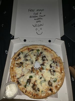 Free Vegan Mayo :) at Cardiff Pizza Company in Cardiff