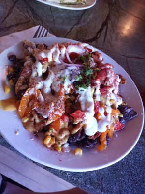 Vegan Nachos at Ginger's Garden Cafe in Springville