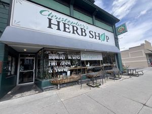 Out front  at Ginger's Garden Cafe in Springville