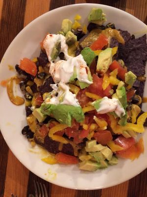 Vegan nachos  at Ginger's Garden Cafe in Springville