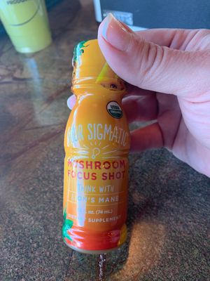 Four stigmatic mushroom focus shot - and it tastes good! at Ginger's Garden Cafe in Springville