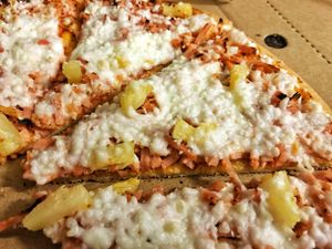 Hawaian pizza at Wildeflour Bakehouse in Cairns