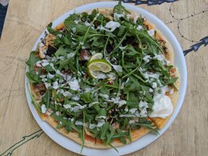 Magic mushroom Pizza at Wildeflour Bakehouse in Cairns