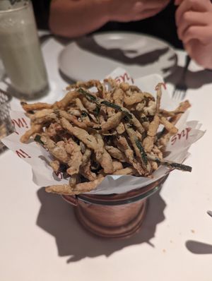 Okra fries at Indus in Bangkok