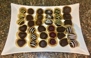 12 of our dark chocolates.  at Sinfully Devine in Seattle