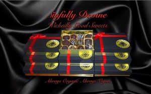 1 pound box of organic vegan artisanal chocolates at Sinfully Devine in Seattle