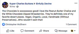 Facebook review from one of our happy customers!  at Sinfully Devine in Seattle