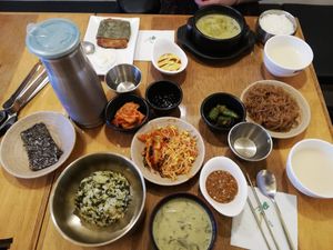Our food at Soonnam Siraegi 순남시래기 - Jung-gu in Seoul