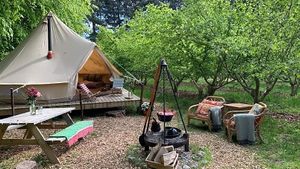 The large tent at Tiki Camp in Tranekaer
