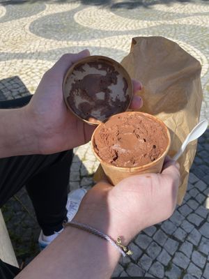 Belgium chocolate ice cream  at Scoop 'n Dough in Lisbon