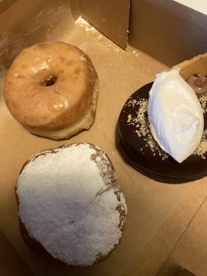 Original, hazelnut cream and chocolate tart  at Scoop 'n Dough in Lisbon