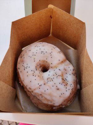 Lemon popyseed donut at Scoop 'n Dough in Lisbon