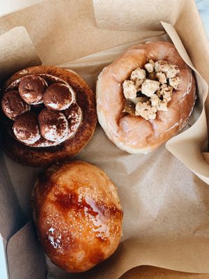 Tiramisu, Apple Crumble, Creme Brûlée  at Scoop 'n Dough in Lisbon
