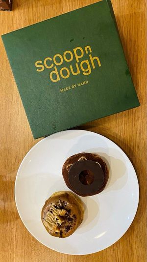 Vietnamese coffee and tiramisu. at Scoop 'n Dough in Lisbon