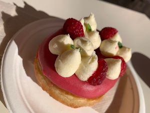  Raspberry Vanilla Doughnut at Scoop 'n Dough in Lisbon
