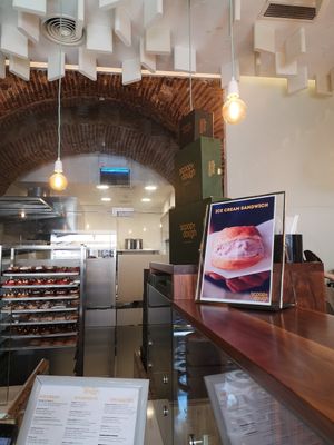 Ice cream sandwich, ice cream or doughnuts? Or maybe all of it? at Scoop 'n Dough in Lisbon