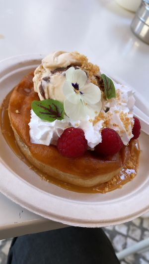 Doughnut waffle  at Scoop 'n Dough in Lisbon
