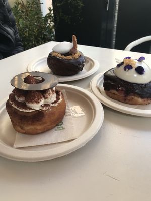 Tiramisu, dark chocolate and panna cotta  at Scoop 'n Dough in Lisbon