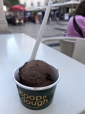 great place to sit and enjoy the city’s atmosphere   at Scoop 'n Dough in Lisbon