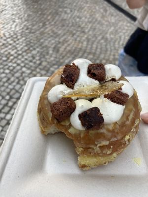 Orange and sticky date pudding donut  at Scoop 'n Dough in Lisbon