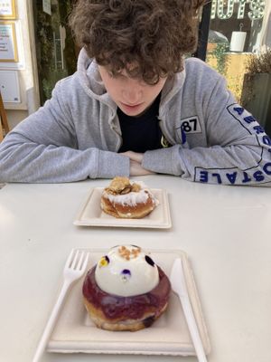 Apple crumble and pannacotta   at Scoop 'n Dough in Lisbon