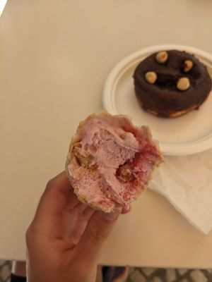 Raspberry cheesecake ice cream at Scoop 'n Dough in Lisbon