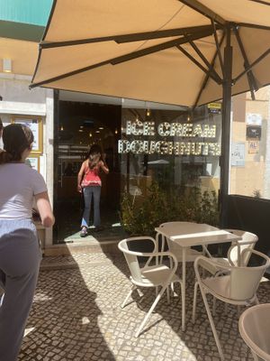 Cute patio entrance   at Scoop 'n Dough in Lisbon