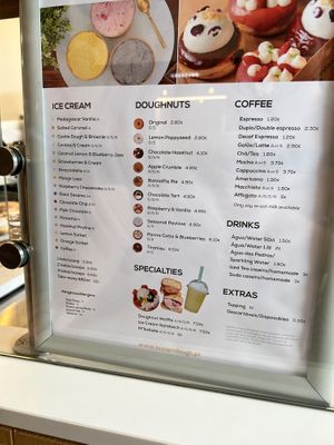 Menu- all vegan!   at Scoop 'n Dough in Lisbon