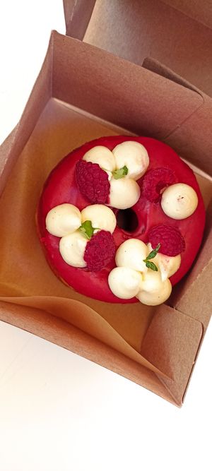 Definitely the best fucking doughnut that I've had the pleasure to enjoy in my short life at Scoop 'n Dough in Lisbon