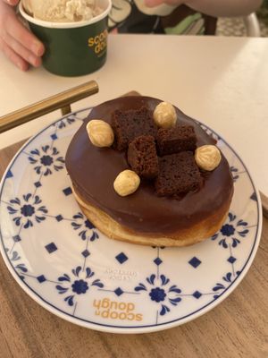 Chocolate and hazelnut donut   at Scoop 'n Dough in Lisbon
