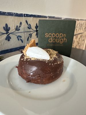 Chocolate Tarte doughnut.  at Scoop 'n Dough in Lisbon