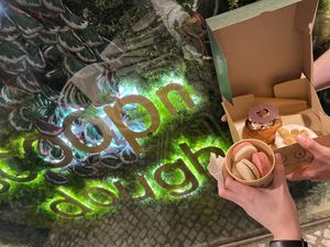 Macarons and doughnuts   at Scoop 'n Dough in Lisbon