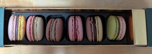 Gift box of macarons at Scoop 'n Dough in Lisbon