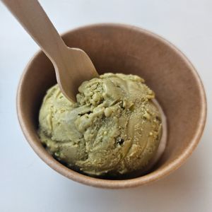 Pistachio ice cream at Scoop 'n Dough in Lisbon