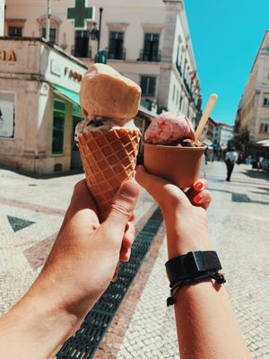 Vegan gelato  at Scoop 'n Dough in Lisbon